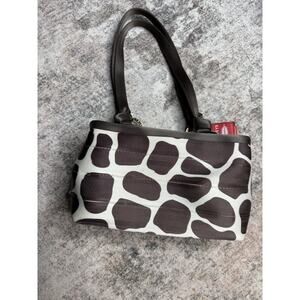 Harveys Seatbelt Giraffe Print Boxy Purse Bag Tote RARE Carriage Tote USA Made